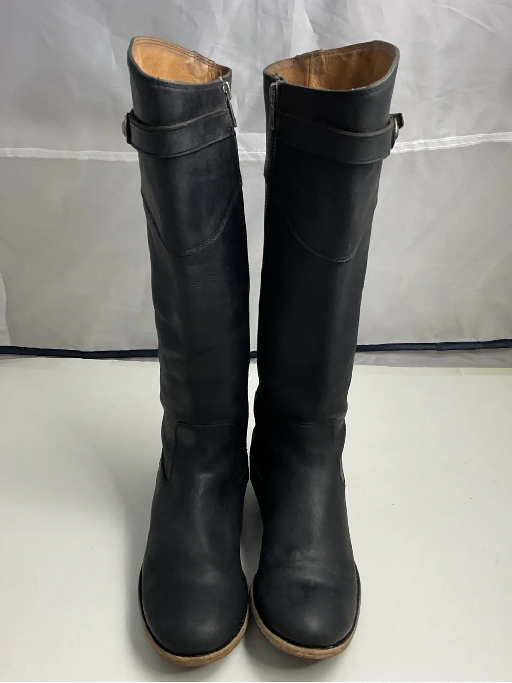 Frye 4015 Black Leather Knee High Pull On Riding Boots Women’s Size 5.5 B